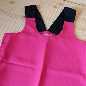 Banana Republic pink & navy racer back tank top XS